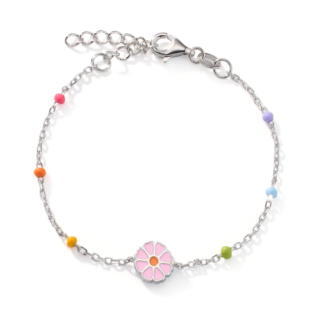 Bracciale Argento rodiato Fiore 16-19 cm