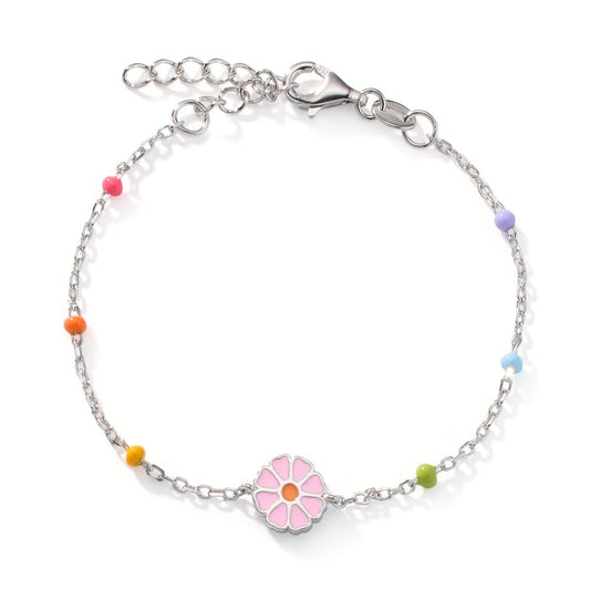Bracciale Argento rodiato Fiore 16-19 cm