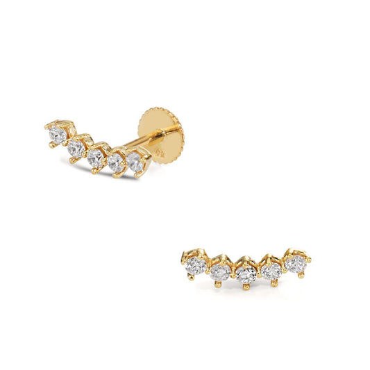 Piercing Oro giallo 375/9K Zirconia 5 pietra