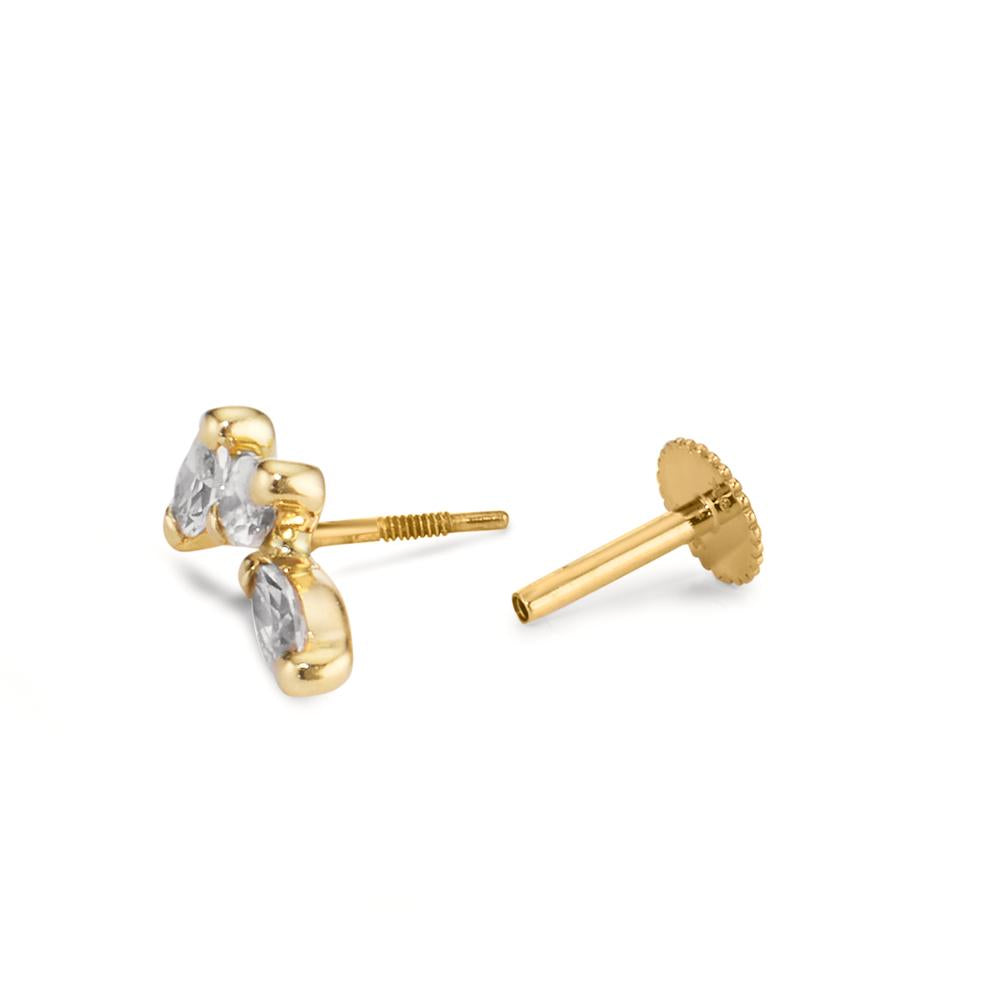 Piercing Oro giallo 375/9K Zirconia 3 pietra