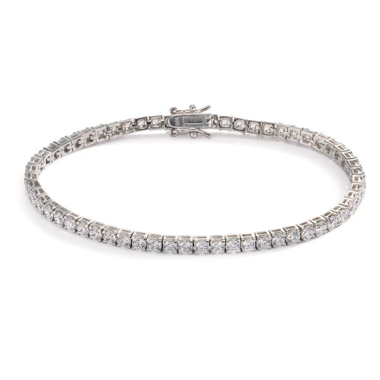Bracciale Argento Zirconia 58 pietra rodiato 20 cm