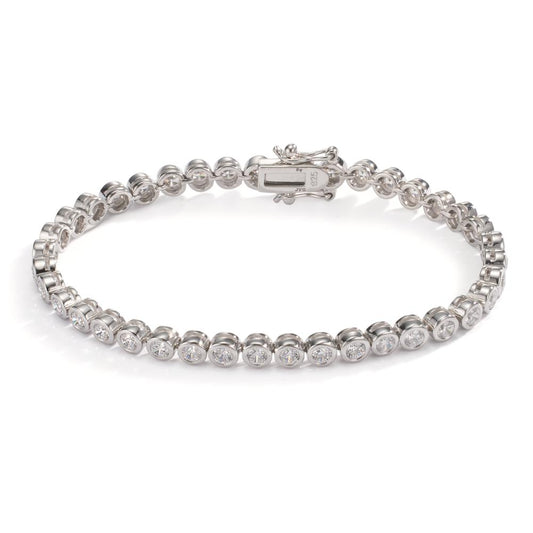 Bracciale Argento Zirconia 42 pietra rodiato 19 cm