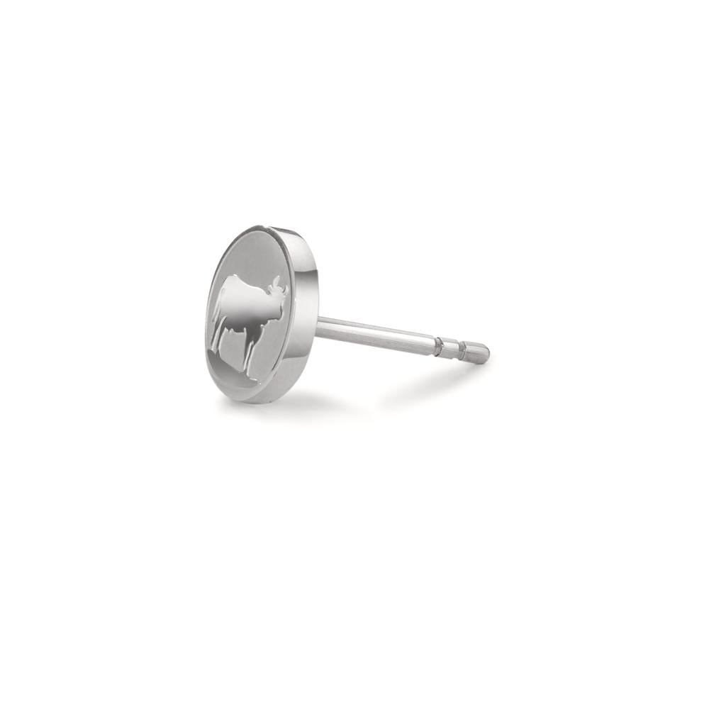 Orecchini a bottone 1 pz Acciaio inossidabile Mucca Ø8 mm