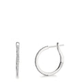 Orecchini circolari Oro bianco 750/18 carati Diamante 0.185 ct, 50 pietra, w-si