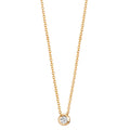 Collana Oro giallo 750/18 carati Diamante 0.03 ct, w-si 42-45 cm