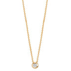 Collana Oro giallo 750/18 carati Diamante 0.03 ct, w-si 42-45 cm