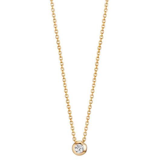 Collana Oro giallo 750/18 carati Diamante 0.03 ct, w-si 42-45 cm