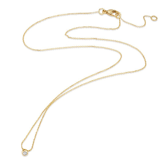 Collana Oro giallo 750/18 carati Diamante 0.03 ct, w-si 42-45 cm