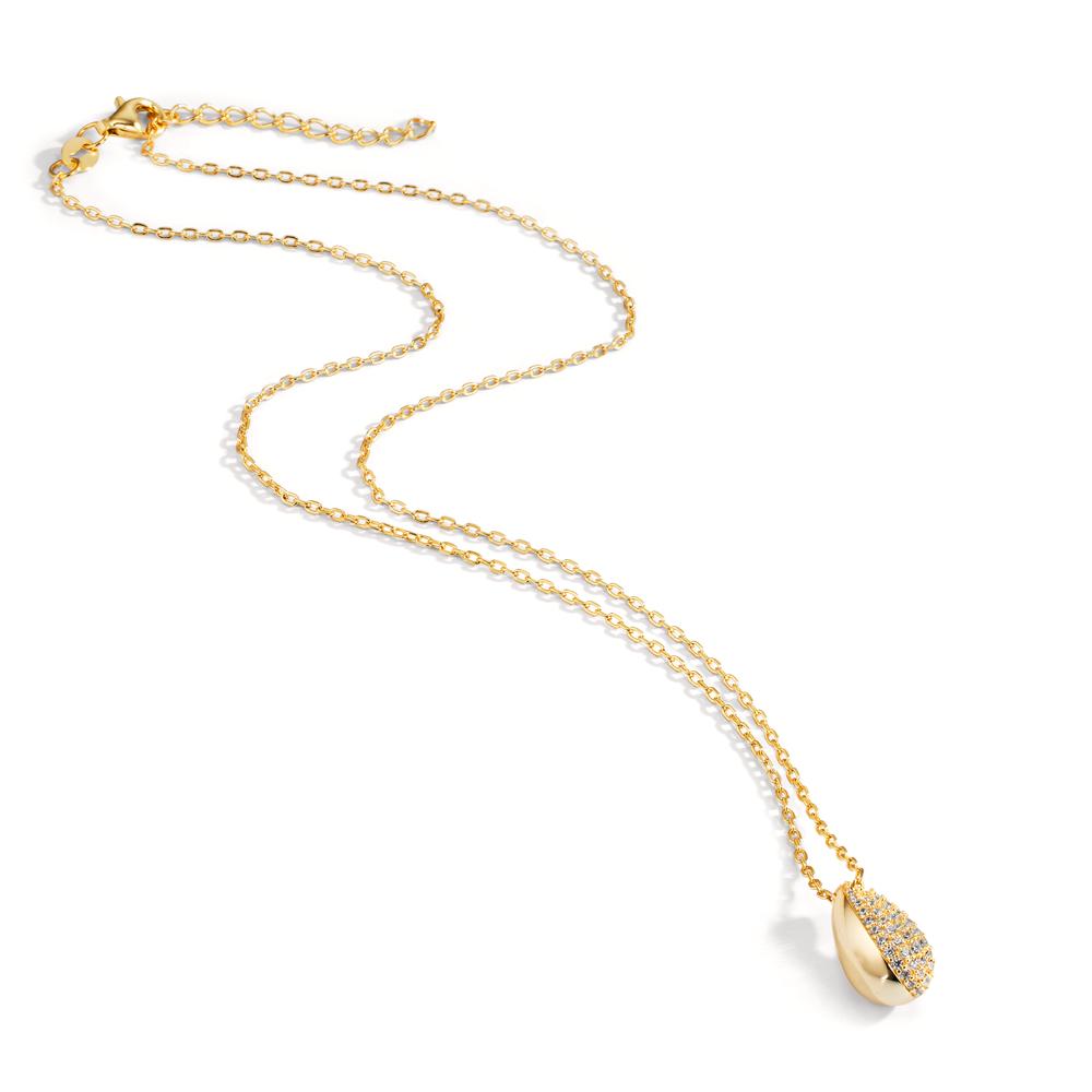 Collana Argento Zirconia giallo dorato 40-45 cm