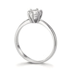 Anello solitario Oro bianco 750/18 carati Laboratorio di diamanti coltivato 0.50 ct, w-si