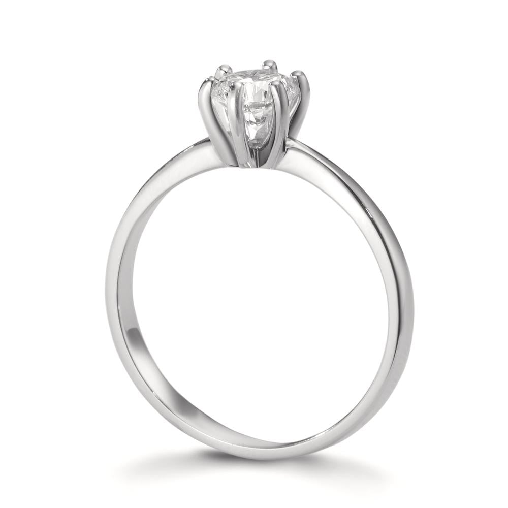 Anello solitario Oro bianco 750/18 carati Laboratorio di diamanti coltivato 0.50 ct, w-si