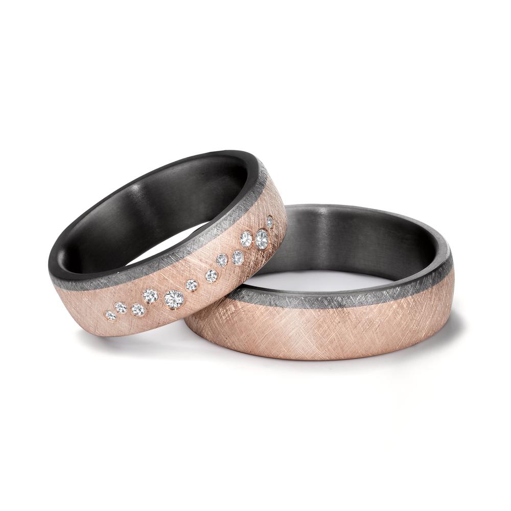 Anello del partner 999 Tantalio, Oro rosa 585/14 kt