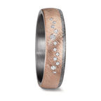 Anello del partner 999 Tantalio, Oro rosa 585/14 kt Diamante 0.105 ct, 12 pietra, w-si