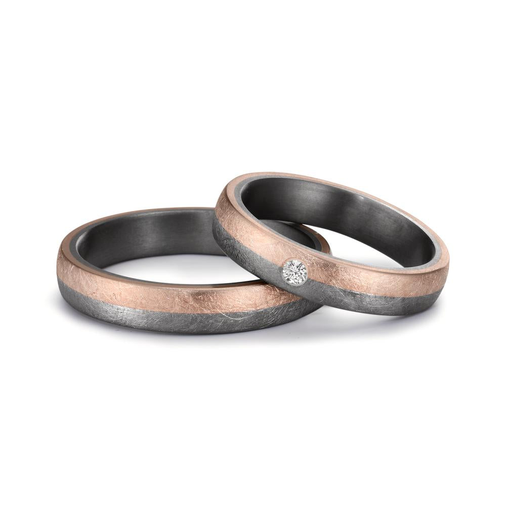 Anello del partner 999 Tantalio, Oro rosa 585/14 kt
