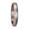 Anello del partner 999 Tantalio, Oro rosa 585/14 kt Diamante 0.04 ct, w-si