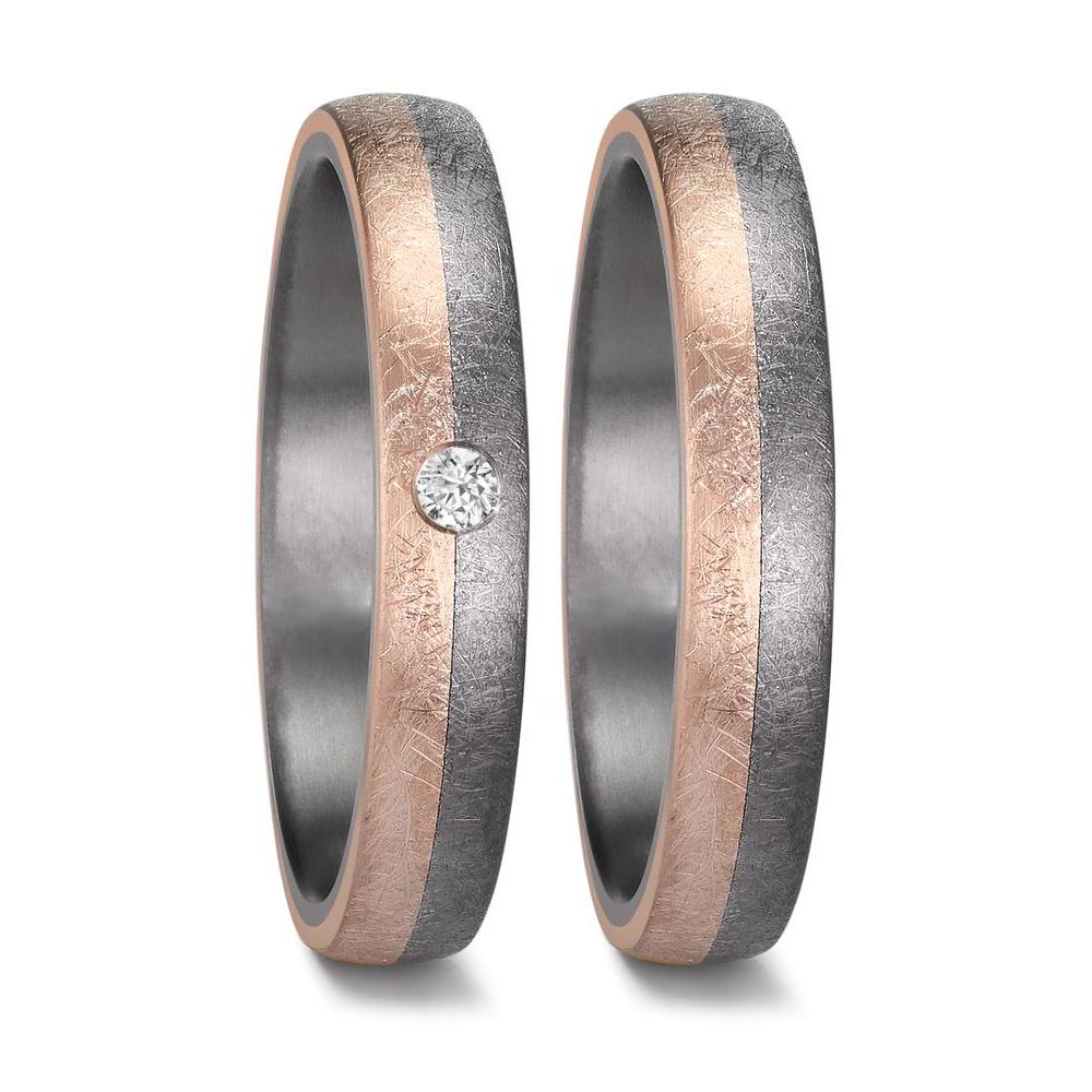 Anello del partner 999 Tantalio, Oro rosa 585/14 kt