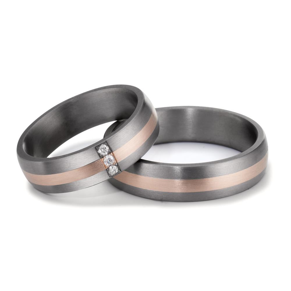 Anello del partner 999 Tantalio, Oro rosa 585/14 kt