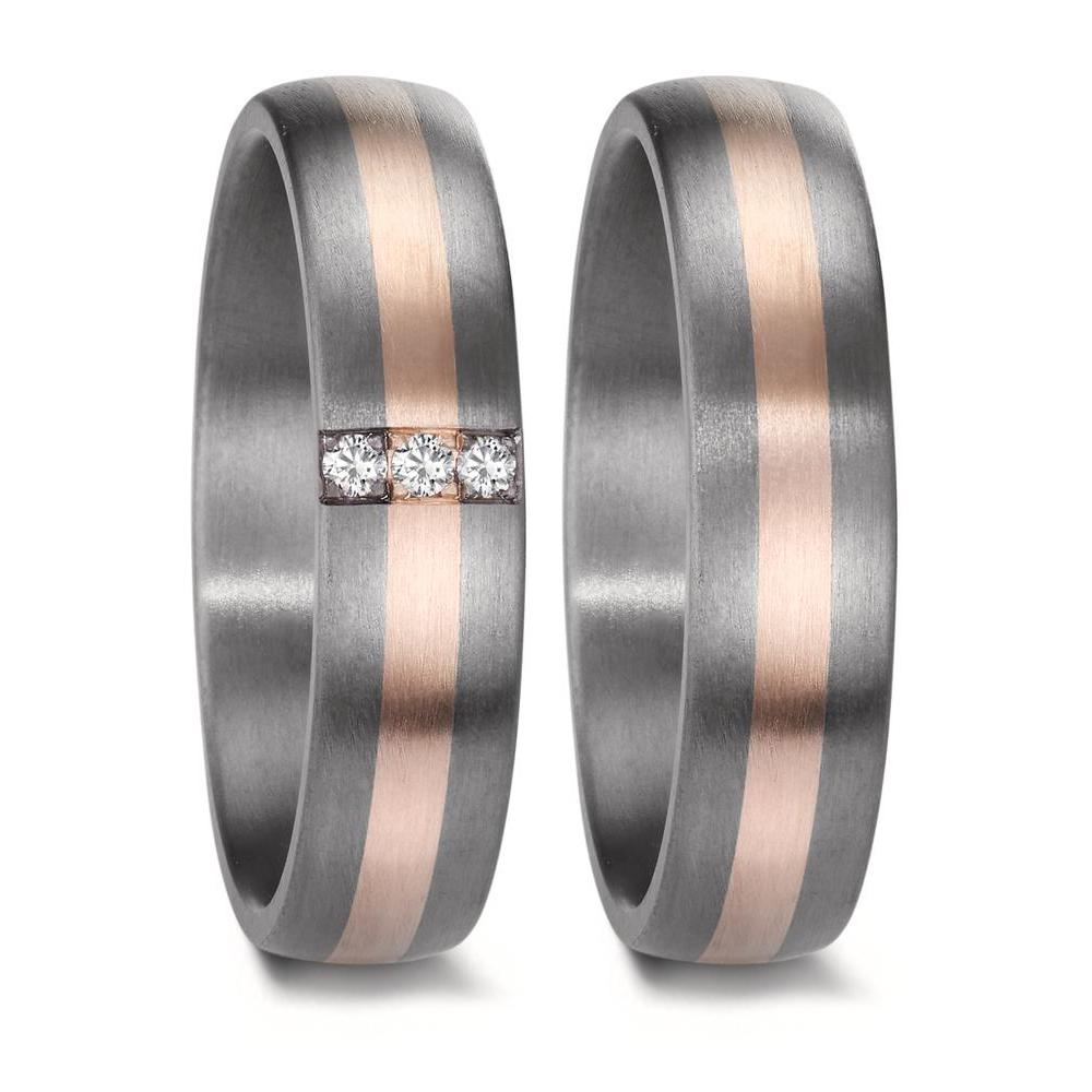 Anello del partner 999 Tantalio, Oro rosa 585/14 kt