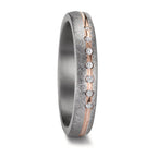 Anello del partner 999 Tantalio, Oro rosa 585/14 kt Diamante 0.07 ct, 7 pietra, w-si
