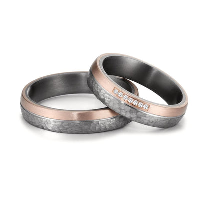 Anello del partner 999 Tantalio, Oro rosa 585/14 kt