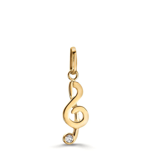Ciondolo Oro giallo 375/9K Zirconia Clef