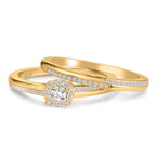 Anello Argento Zirconia dorato