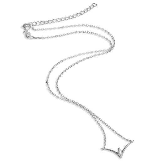 Collana Argento Zirconia rodiato 40-45 cm