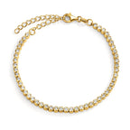 Bracciale Argento Zirconia dorato
