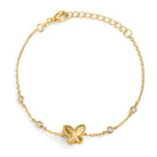 Bracciale Argento Zirconia dorato Farfalla