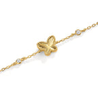Bracciale Argento Zirconia dorato Farfalla