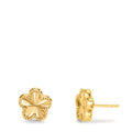 Orecchini a bottone Argento giallo dorato Fiore Ø10 mm