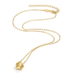 Collana Argento giallo dorato Fiore 40-45 cm