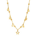 Collana Argento Zirconia dorato Stella 40-45 cm