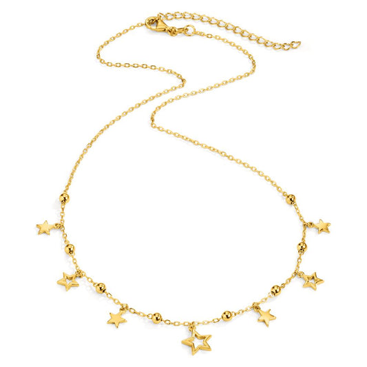 Collana Argento Zirconia dorato Stella 40-45 cm