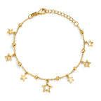 Bracciale Argento Zirconia giallo dorato Stella
