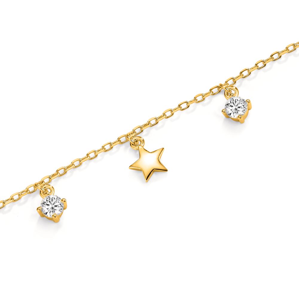 Bracciale Argento Zirconia 2 pietra giallo dorato Stella