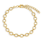 Bracciale Argento Zirconia giallo dorato