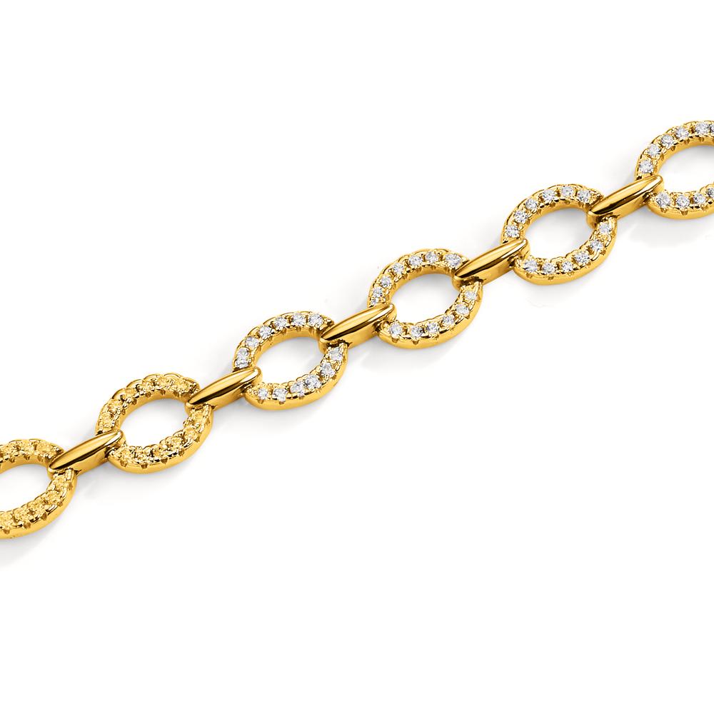 Bracciale Argento Zirconia giallo dorato