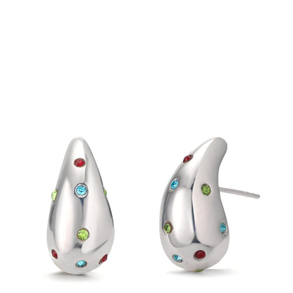 Orecchini Argento Zirconia colorato, 24 pietra