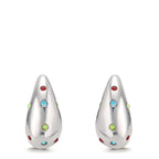 Orecchini Argento Zirconia colorato, 24 pietra