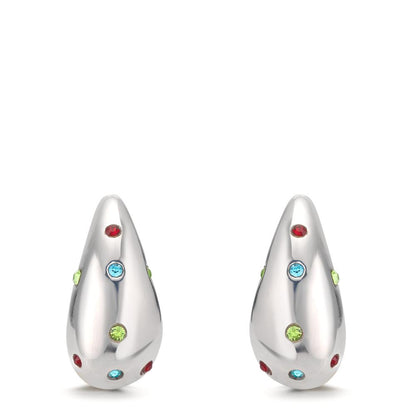 Orecchini Argento Zirconia colorato, 24 pietra