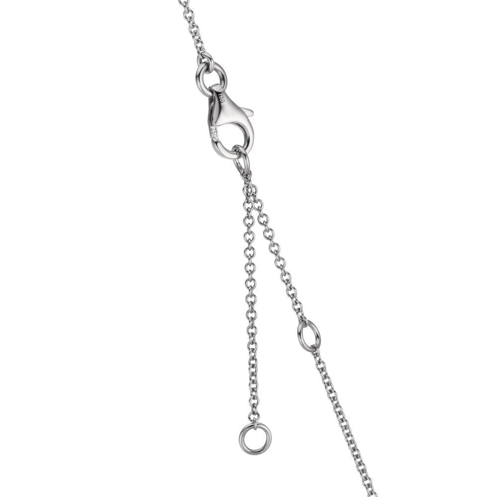 Collana Oro bianco 750/18 carati Topazio 1.31 ct, 12 pietra, Topazio azzurro di Londra 0.41 ct, 3 pietra, Quarzo 0.06 ct, 2 pietra, Quarzo rosa 0.19 ct, 4 pietra 40-45 cm