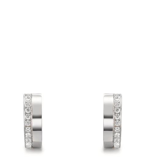 Orecchini a cerchio Argento Zirconia rodiato