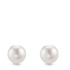 Orecchini a bottone Argento rodiato Perla coltivata d'acqua dolce, 2 Perla, 11 mm Ø11 mm