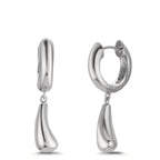 Orecchini circolari Argento rodiato