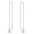 Orecchini a strappo Argento rodiato [shining Pearls], 2 Perla, 5 mm