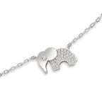Bracciale Argento Zirconia rodiato Elefante