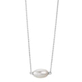 Collana Argento rodiato Perla coltivata d'acqua dolce 40-43 cm