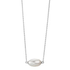 Collana Argento rodiato Perla coltivata d'acqua dolce 40-43 cm