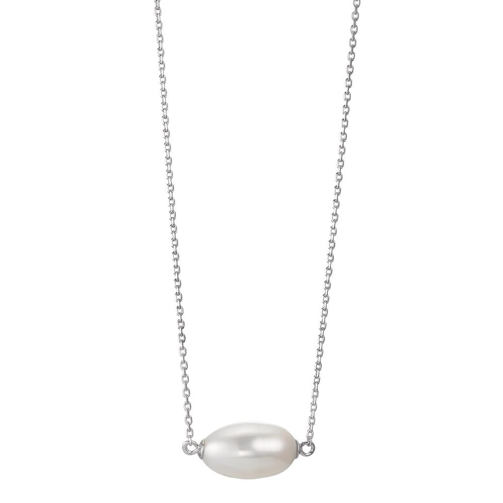 Collana Argento rodiato Perla coltivata d'acqua dolce 40-43 cm